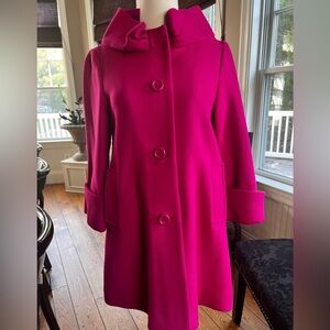 Kate Spade Cherie Wool Coat Size 2 Snapdragon Pink